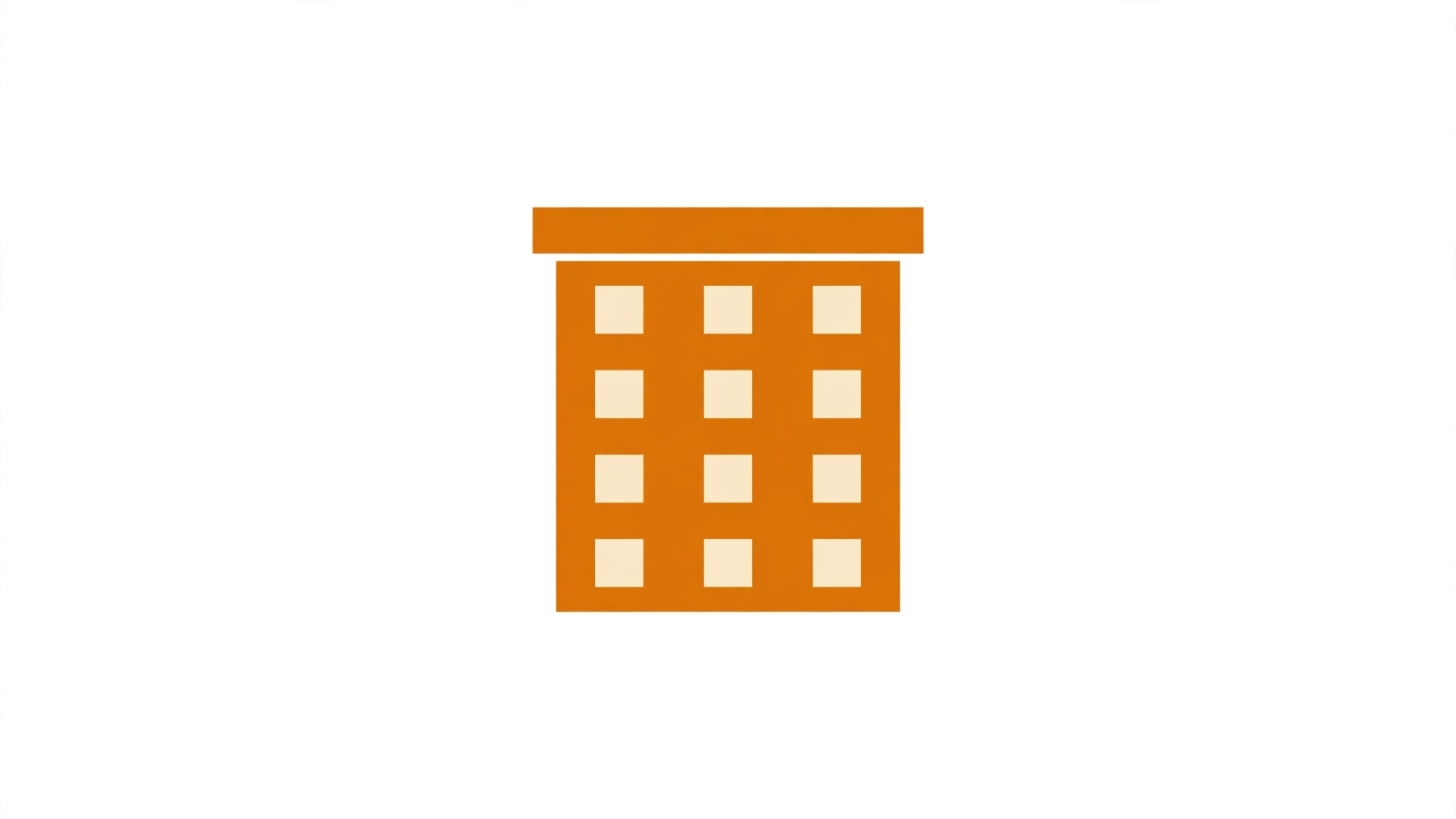 Flat illustration of an apartment building front.